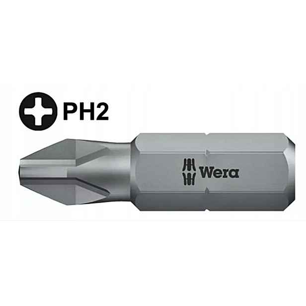 Bit PH2 x 25 mm 1/4" křížový Phillips 851/1 Z 072072 Wera