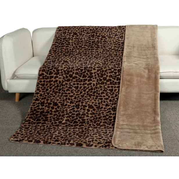 Deka Fashion Leopard 150x200 cm, hnědá