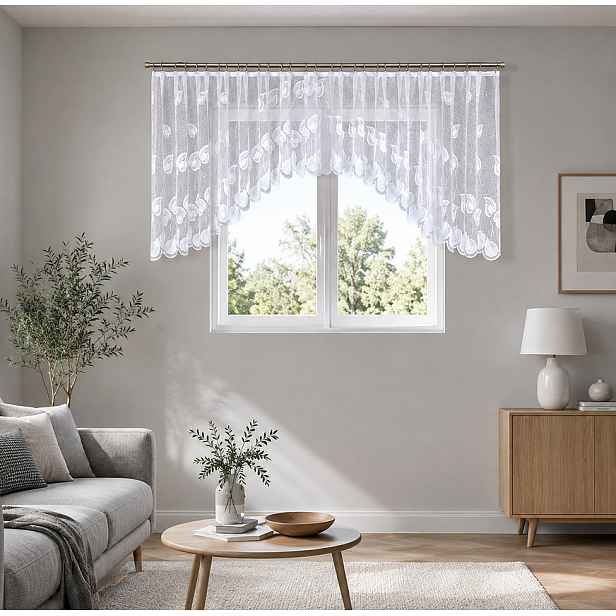 Dekorační oblouková krátká záclona na žabky NORA 400x100 cm MyBestHome