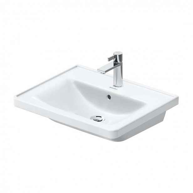 Duravit D-Neo - Umyvadlo 60x48 cm, s přepadem, otvor pro baterii, bílá 2367600000