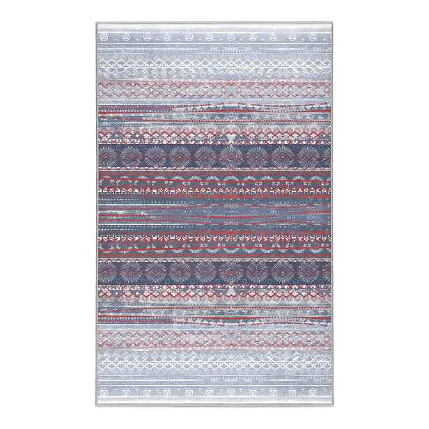 Fialovo-šedý pratelný koberec 80x150 cm Vintage Stripe – Mila Home