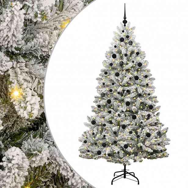 vidaXL Umělý vánoční stromeček 210 cm 300 LED Teplá bílá PVC a ocel