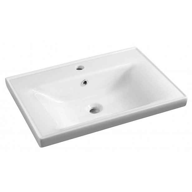 Aqualine Sava - Umyvadlo 70x46 cm, s přepadem, otvor pro baterii, bílá 2070