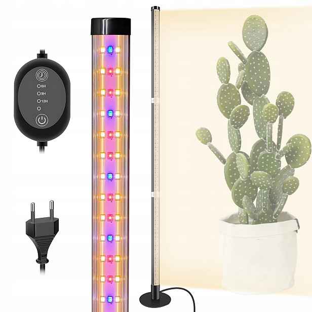 Led Lampa Pro Růst Rostlin 120 CM S Vypínačem, 3 Režimy, Černá 6-9-12 H
