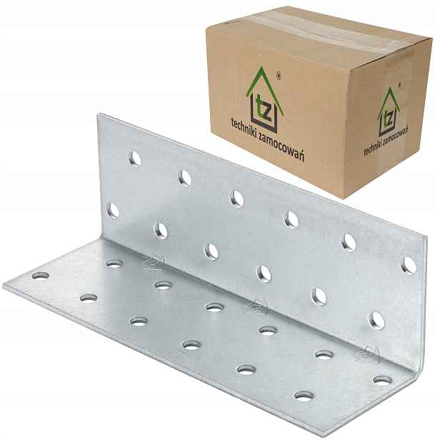Ocelové perforované úhelníky 40x40x120 x 2 mm 50 ks montážních prvků KM16