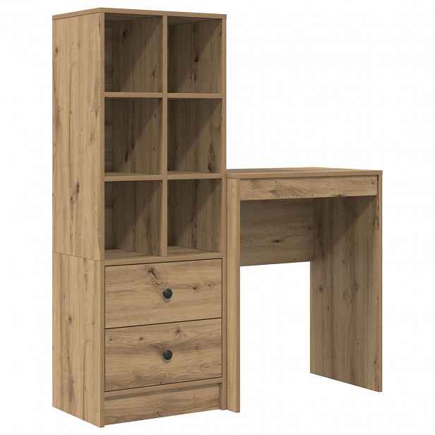 vidaXL Stůl Artisanový dub 105,5 x 34 x 127 cm 2 ks