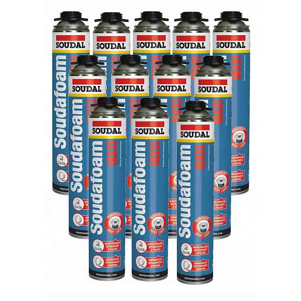 12x Soudal pistolová pěna Soudafoam Maxi 870ml