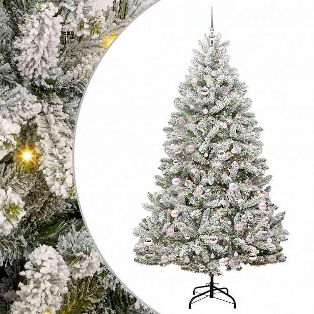 vidaXL Umělý vánoční stromeček 210 cm 300 LED Teplá bílá PVC a ocel