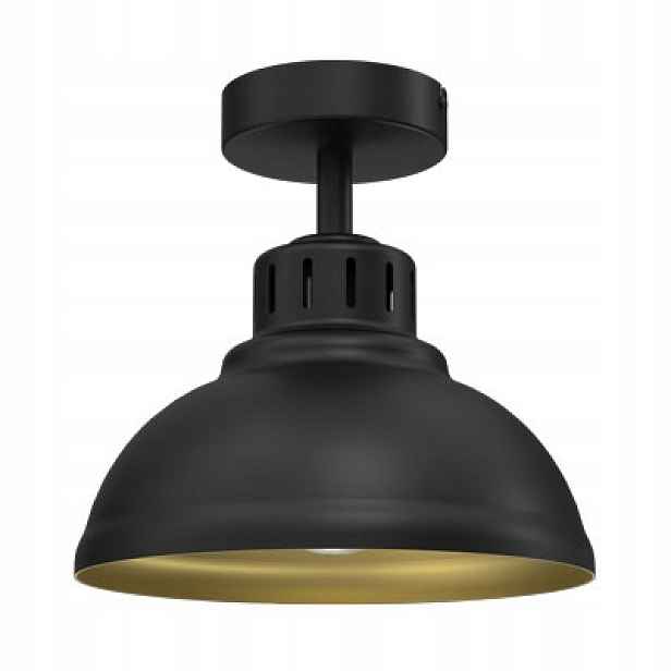 Luminex Stropní Svítidlo černá se zlatým E27 15W Sven