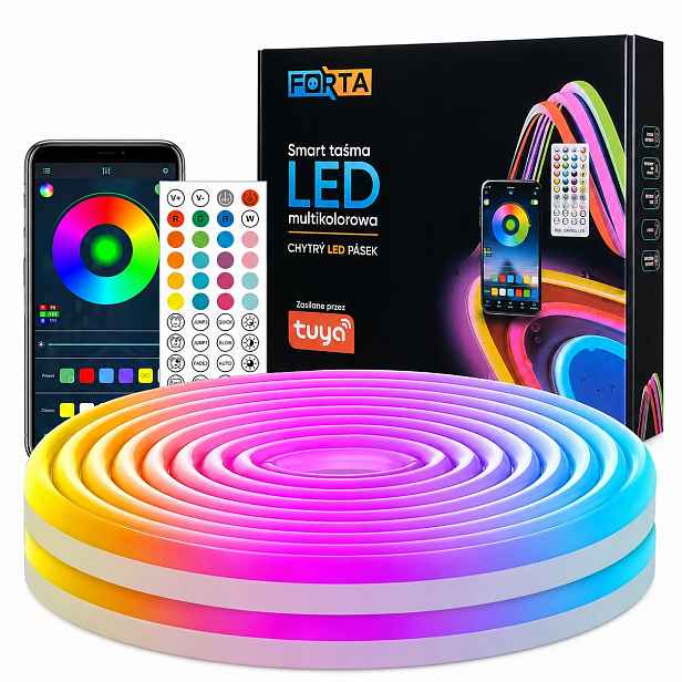 Neon Rgb páska 10 m (2x5) IP65 WiFi Tuya 960 Led 2835 Aplikace profil 10x10
