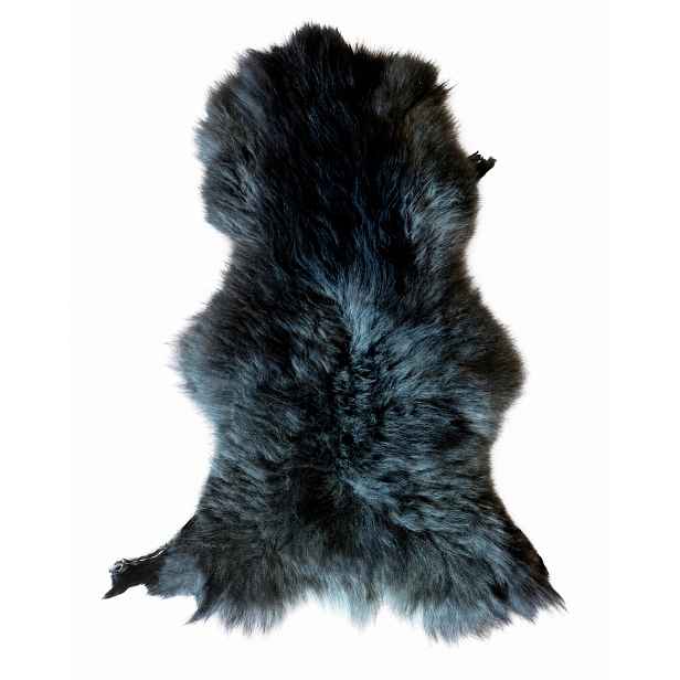 Ovčí kůže „vřesová“ Premium Šedě Černá 100 cm/XXL (Jehněčí) 100%Přírodní