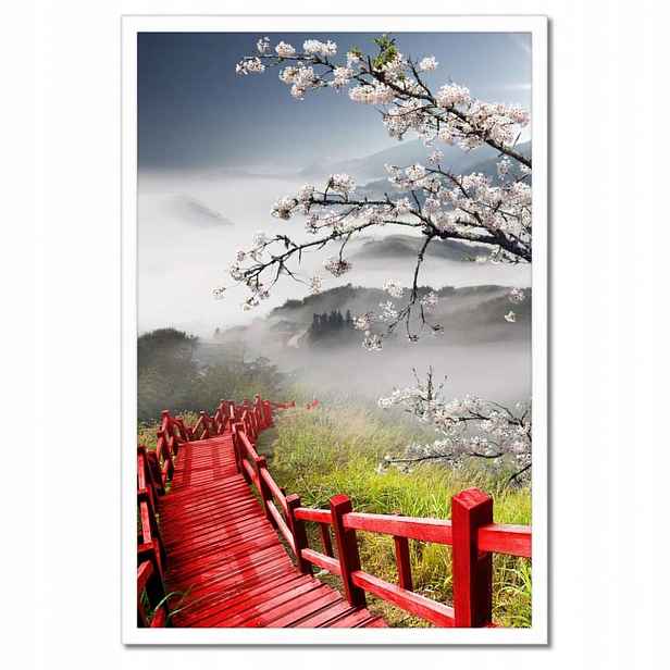 Plakáty v rámu 40x60 Červený most v Japonsku