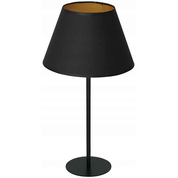 Stolní noční lampa Arden černý zlatý kužel 1xE27 56 cm stojící stolní lampa