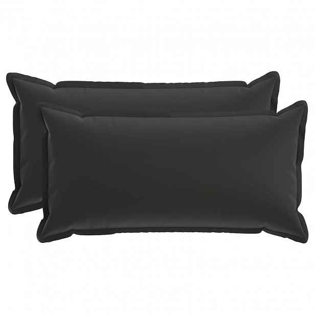 vidaXL Povlak na polštář 2 ks HOUTEN Černá 40 x 80 cm Polyester