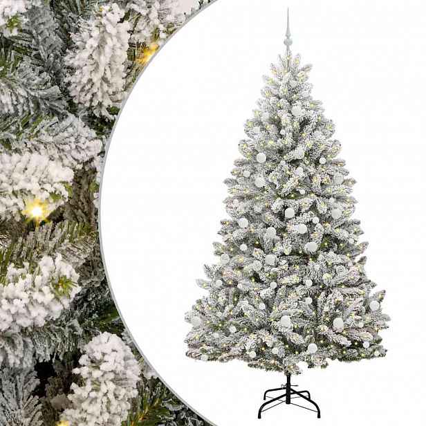 vidaXL Umělý vánoční stromeček 210 cm 300 LED Teplá bílá PVC a ocel