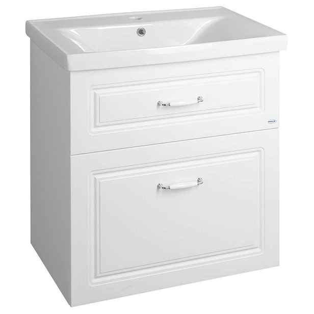 Aqualine Favolo - Umyvadlová skříňka, 67x73x45 cm, matná bílá FV270