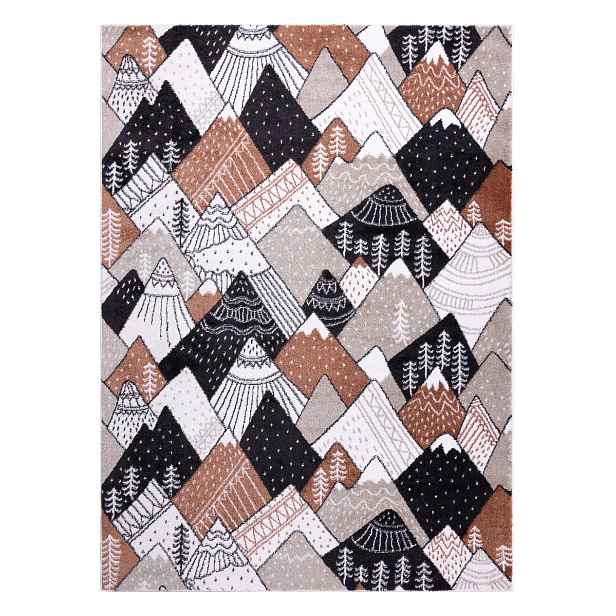 Dětský kusový koberec Fun Mountains cream, 80x150, vícebarevná, dětský pokoj, Dywany Łuszczów