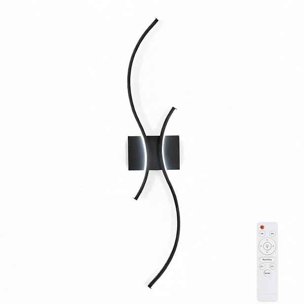 Led Nástěnná Lineární Lampa Černá S Dálkovým Ovládáním Do Obývacího Pokoje, 80 CM