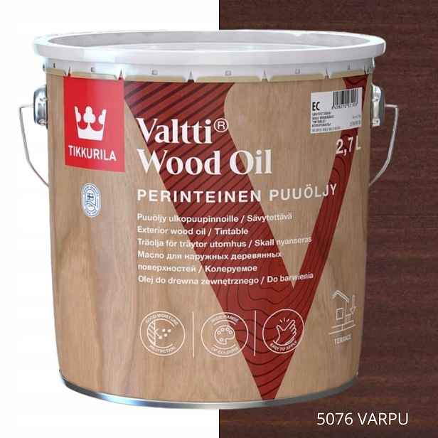 Tikkurila Valtti Wood Oil Olej Na Dřevo 2,7 L Barva 5076 Varpu