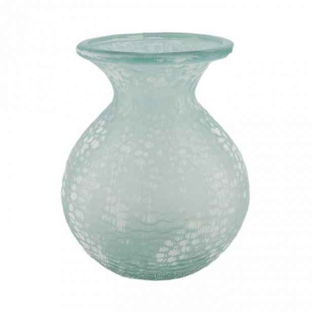 Váza skleněná matná bílá 25cm