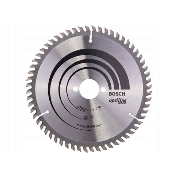 Pilový kotouč Optiline Wood 190 x 30 x 2,6 mm 60Z (2608641188) Bosch