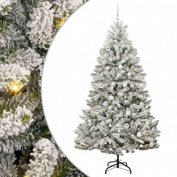vidaXL Umělý vánoční stromeček 210 cm 300 LED Teplá bílá PVC a ocel