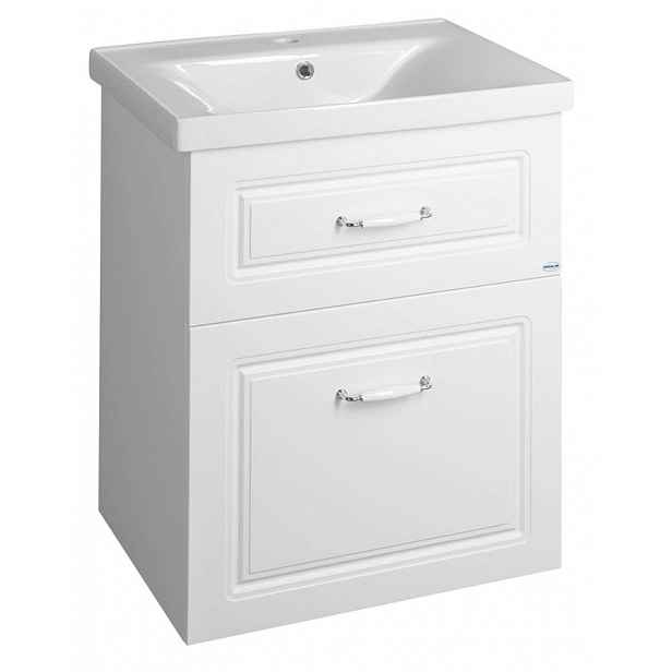 Aqualine Favolo - Umyvadlová skříňka, 57x73x45 cm, matná bílá FV260