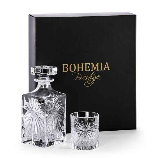 Křišťálový set na whisky brandy Bohemia Fiore 6+1 jako dárek