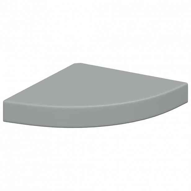 vidaXL Plovoucí rohová police šedá 25 x 25 x 3,8 cm MDF