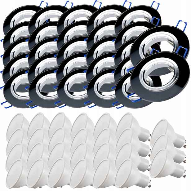 27x Skleněná Stropní Lampa Zapuštěná Do Stropu Křišťál 10W Led Žárovky