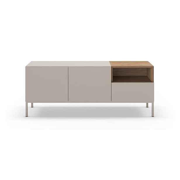 Krémový TV stolek 140x55 cm Cailin – Marckeric