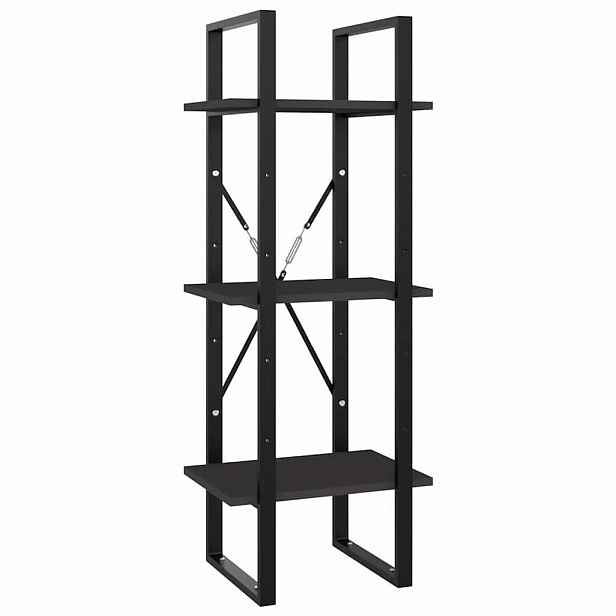 vidaXL Knihovna se 3 policemi šedá 40 x 30 x 105 cm kompozitní dřevo