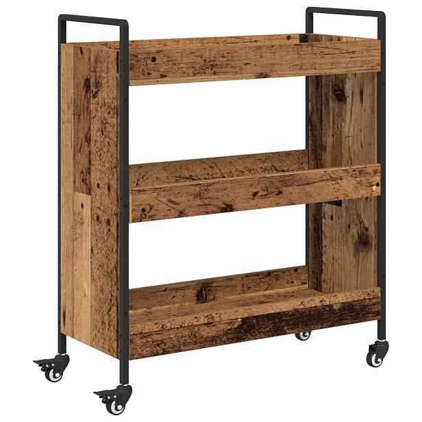 vidaXL Kuchyňský vozík Staré dřevo 70 x 30 x 82 cm Kompozitní dřevo