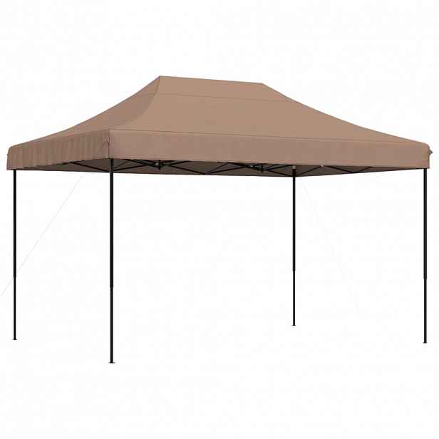 vidaXL Skládací party stan pop-up hnědý 410 x 279 x 315 cm