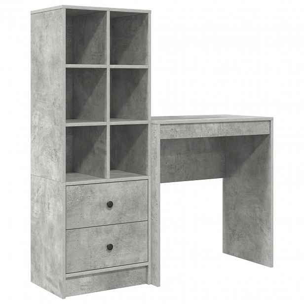 vidaXL Stůl Betonově šedá 115,5 x 40 x 127 cm 2 ks