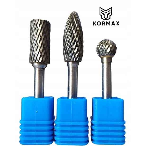Fréza rotační pilník 12 mm z karbidu wolframu válcová, plamenová kulička
