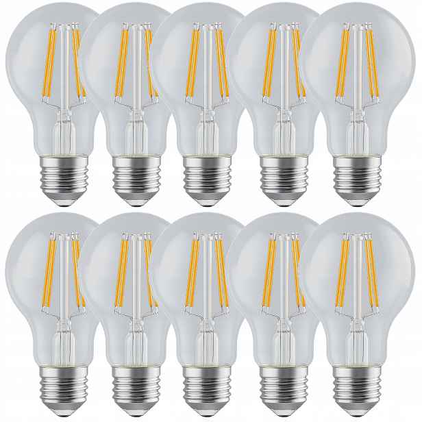 10x Led žárovka E27 Filament 8W 880lm Edison Ozdobná Loft Teplá 3000k