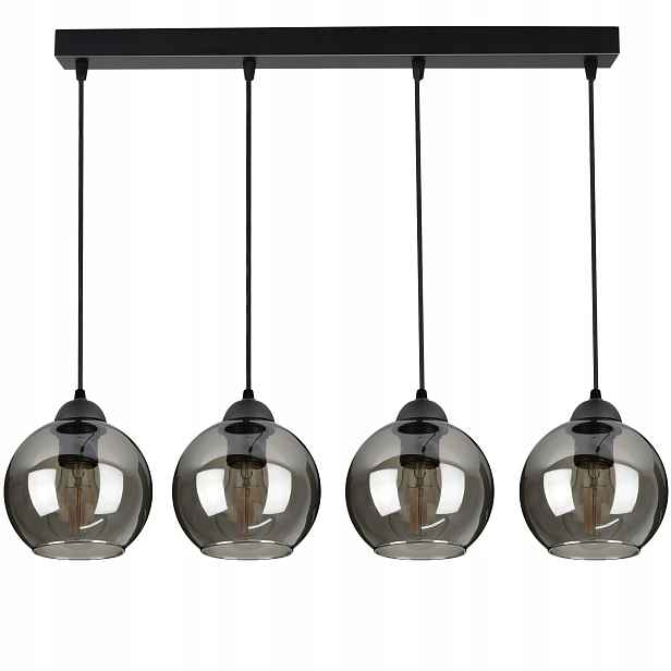 Skleněná závěsná stropní lampa Led Kule
