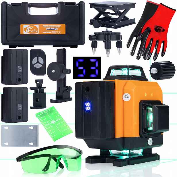 Křížový Laser Vodováha 360 16 L Štít Brýle XL