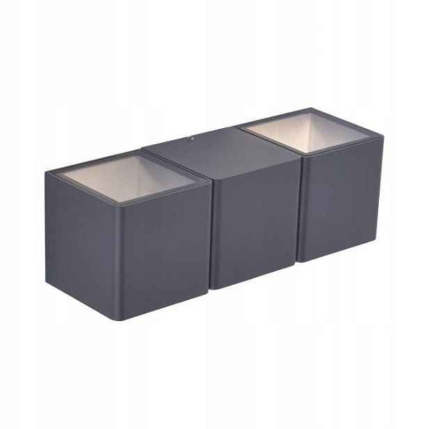 Led nástěnné svítidlo Šedé 2xLED 4W 350lm Venkovní IP54 Variabilní 3000K Paul Neuhaus