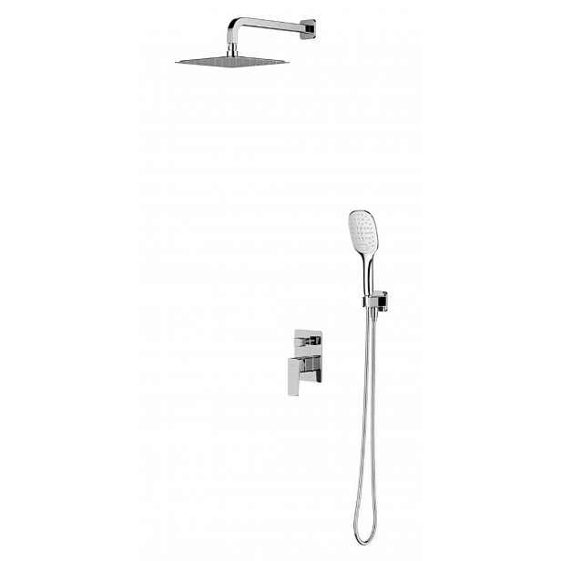 OMNIRES Parma - Sprchový set s baterií pod omítku, s tělesem, 25x25 cm, 3 proudy, chrom SYSPM10CR