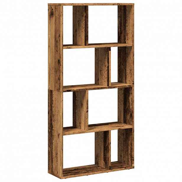 vidaXL Knihovna old wood 60 x 20 x 120,5 cm kompozitní dřevo