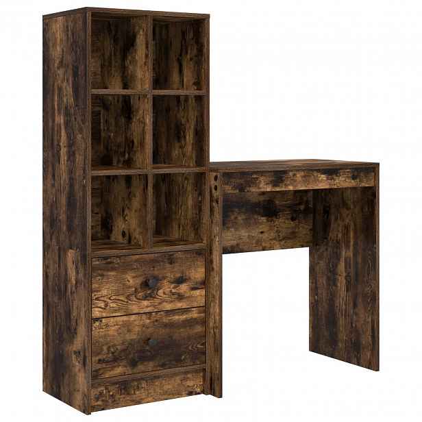 vidaXL Stůl Kouřový dub 115,5 x 40 x 127 cm 2 ks