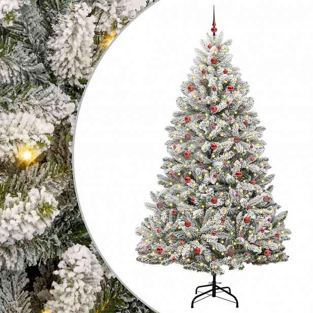 vidaXL Umělý vánoční stromeček 240 cm 300 LED Teplá bílá PVC a ocel