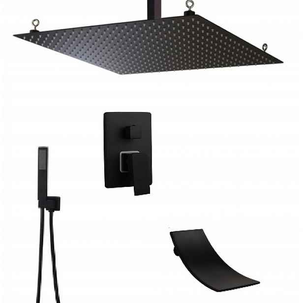 Černá stropní Sprchový set Black Big 50