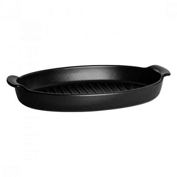 Grilovací miska BBQ na ryby, keramika, 42,5x25cm/2,4l, Truffle - Emile