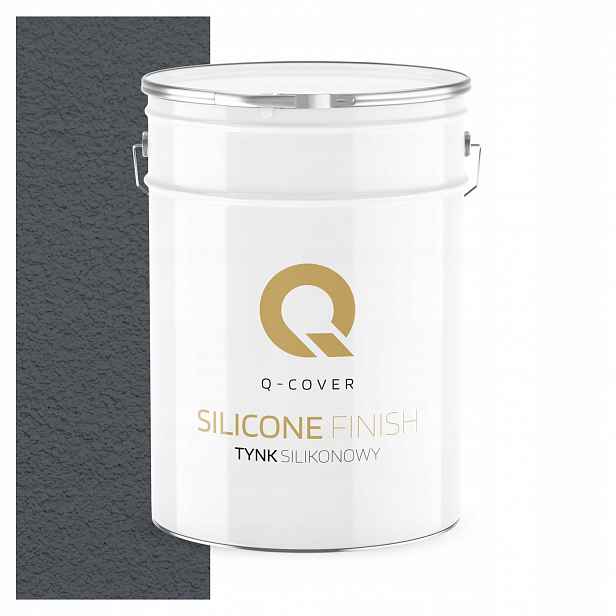 Silikonová Fasádní Omítka Šedá Grafitová 15 Kg Granulace 3.0 mm F256