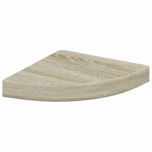 vidaXL Plovoucí rohová police dub 25 x 25 x 3,8 cm MDF