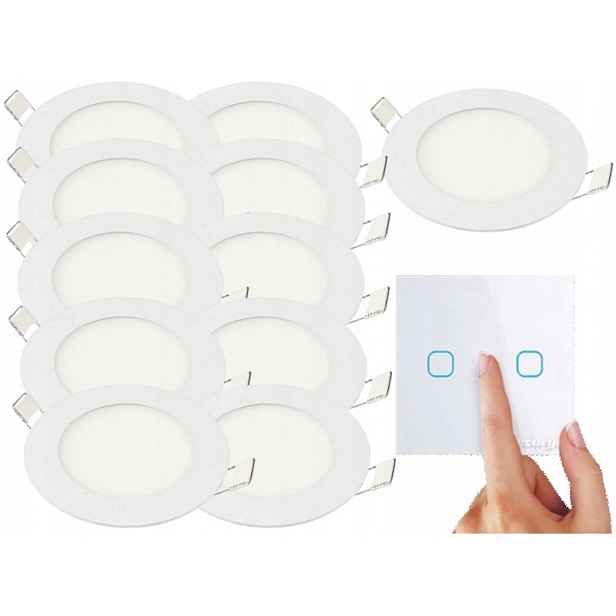 Sada Tenký panel Led svítidlo 3W 11x Vypínač