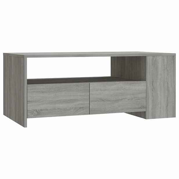 vidaXL Konferenční stolek šedý sonoma 102x55x42 cm kompozitní dřevo